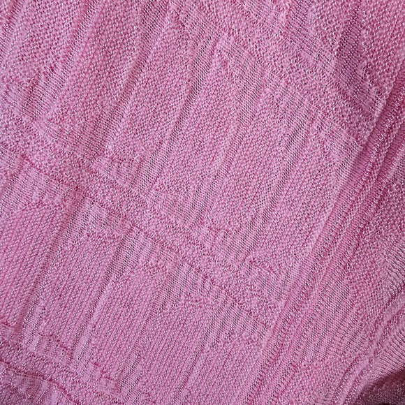 Missoni Women Pink Knit Cardigan Size 42 Handkerchief Hem Open Front Luxury - Picture 5 of 16